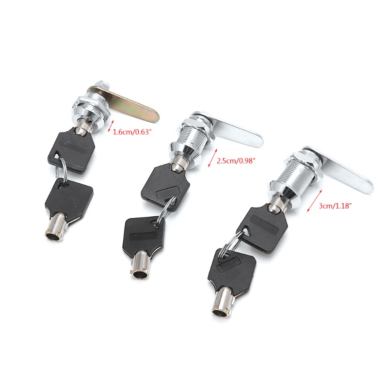 ✿ Bộ Ổ Khóa Cửa Tủ Kèm 2 Chìa Khóa 16-30mm