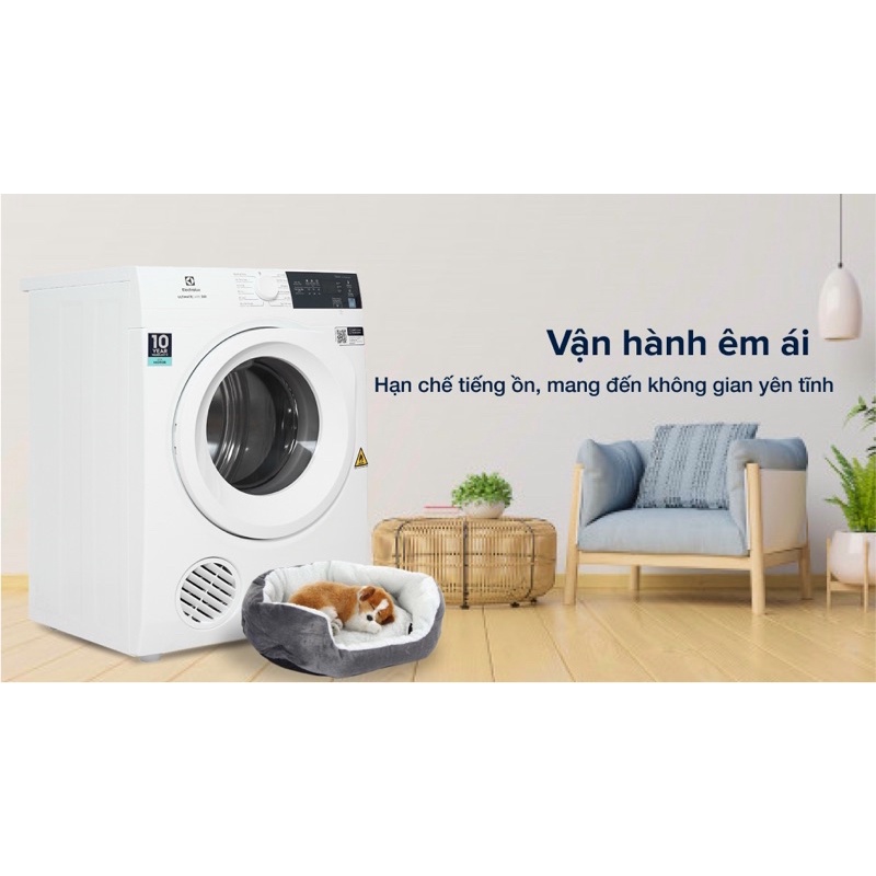 Máy sấy thông hơi Electrolux 7.5 kg EDV754H3WB, model 2022