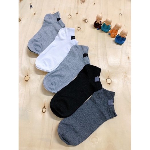 Set 5 đôi tất nam cổ ngắn, chất liệu co dãn