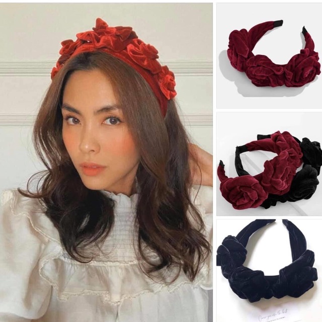 Bờm - cài tóc hoa hồng