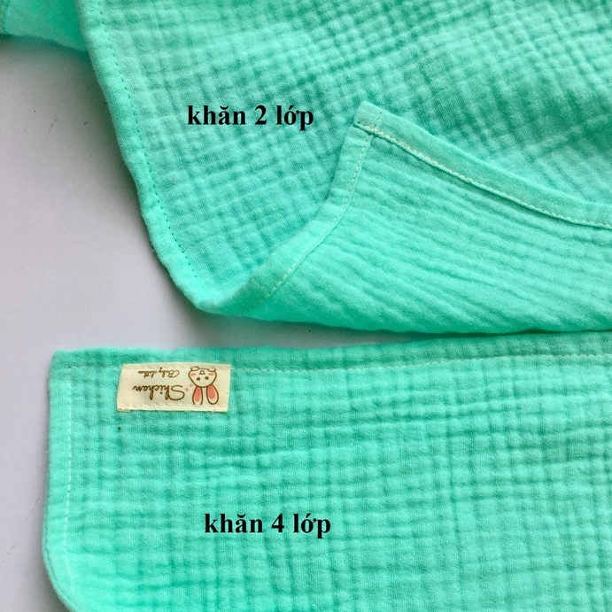 Khăn sữa xô Muslin organic 4 lớp, siêu mềm mại 100% bông organic