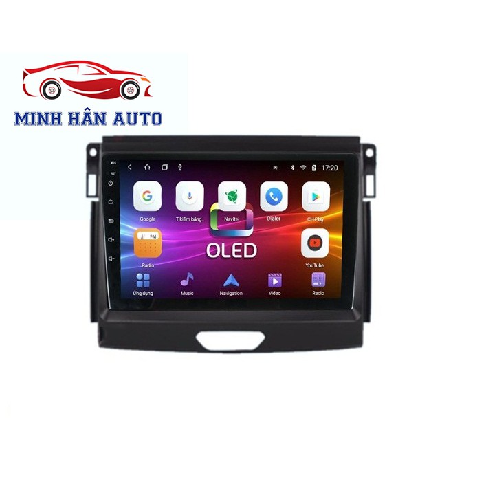 Bộ màn hình lắp sim 4g cho xe FORD RANGER 2017-2019, RAM 2G, ROM 32G, Android 10., thu phát wifi trực tiếp