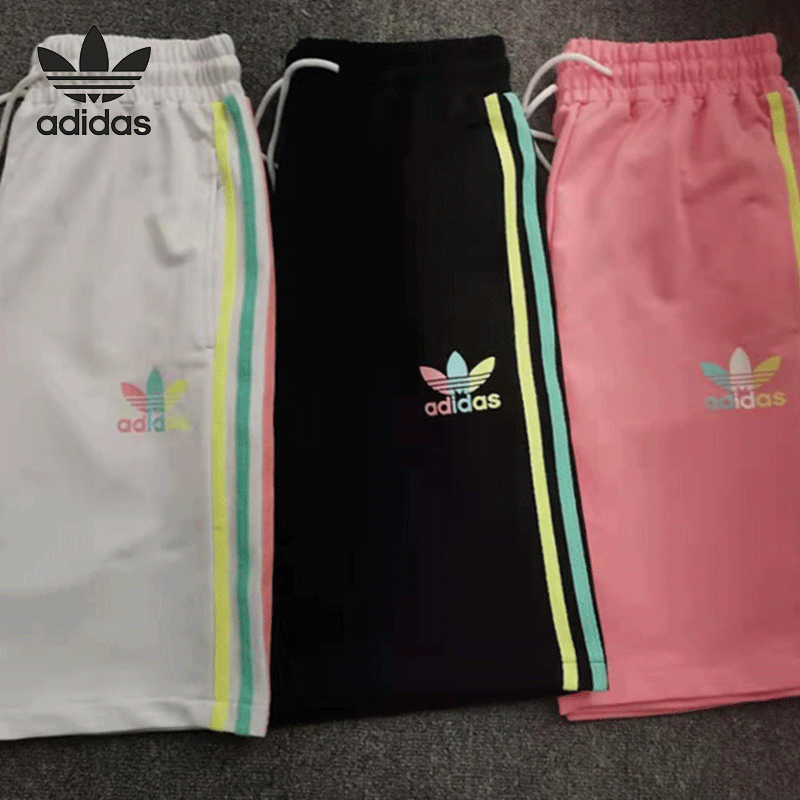 Quần Short Thể Thao Adidas 100% Cotton Ống Rộng Thoáng Khí Cho Nữ