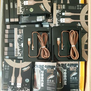 Cáp sạc SENDEM M12/M12S - dây dù dài 2m, cáp cao cấp cho iphone/android
