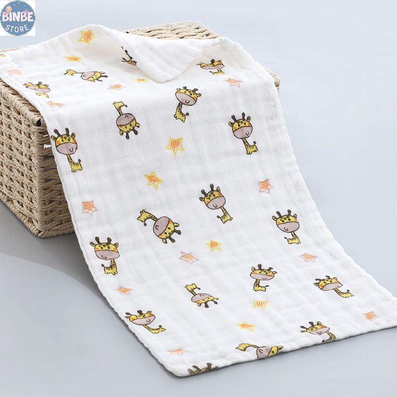 Khăn xô sữa, khăn sữa 6 lớp size 25*50cm mềm mịn không xù lông cho bé