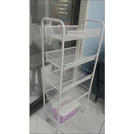 Kệ để đồ đa năng 3,4 tầng có bánh xe