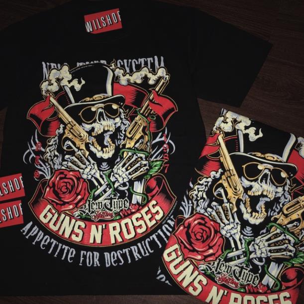 (M, L, XL) ÁO GUNS N' ROSES - ROCK BAND TEE - ÁO THUN ÁO PHÔNG NHẠC ROCK - ROCKTEE UNISEX GUN GUNS N ROSE ROSES ⬲