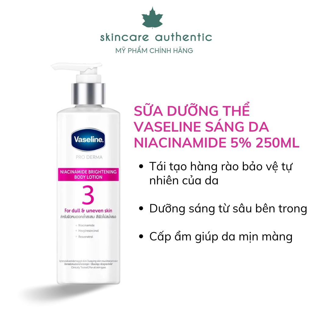 Sữa Dưỡng Thể Vaseline Dưỡng Sáng Da 250ml