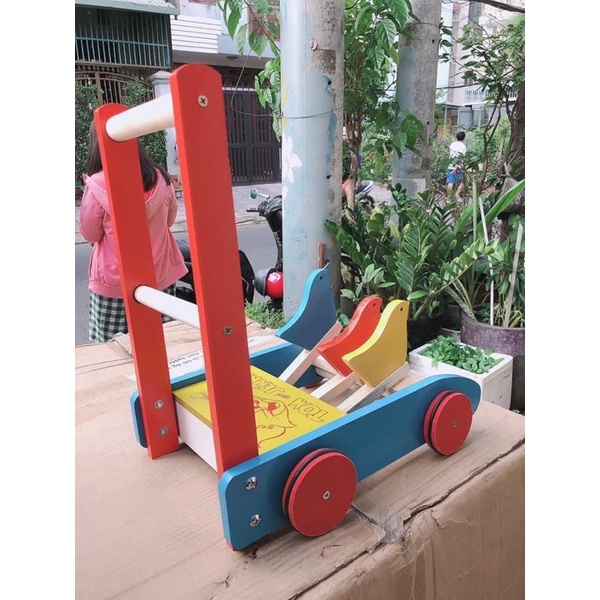 Xe Gỗ Tập Đi Cho Bé Hình Con Gà