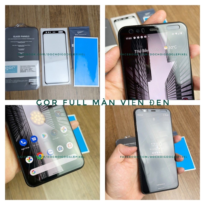 (GOR) Kính cường lực Google Pixel 4 XL / Cường Lực Pixel 4 cao cấp full màn viền đen / gần full trong suốt