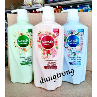 Dầu Gội SUNSILK thiên nhiên NATURAL 650g (Mới) Mềm mượt tỏa hương/ chắc khỏe ngát hương/ dưỡng ngăn gãy rụng