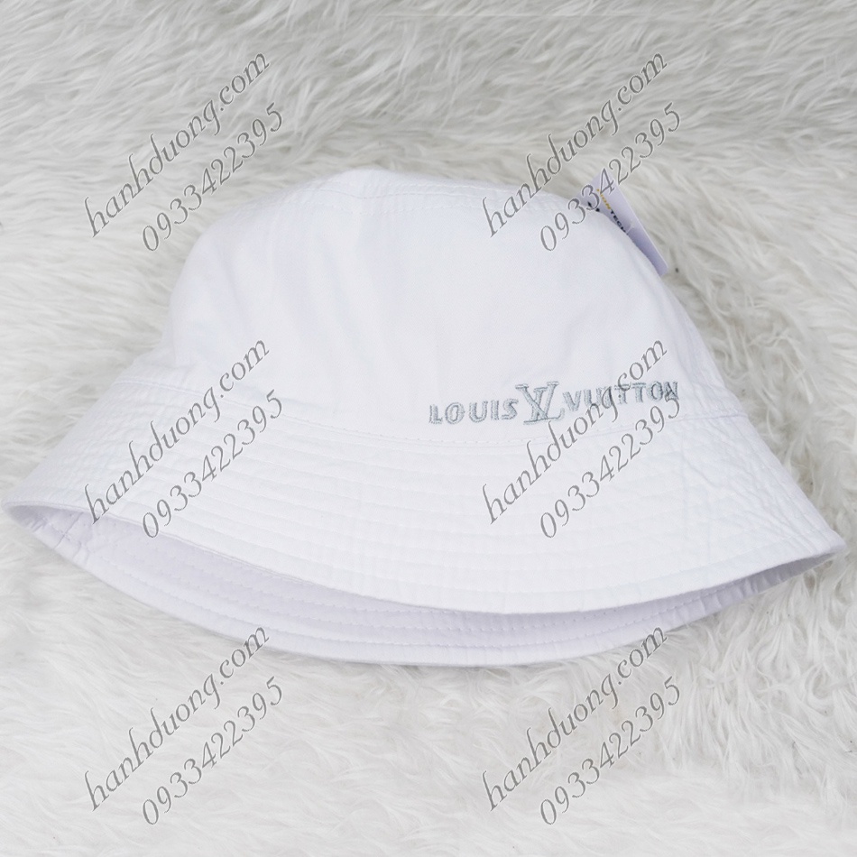 Mũ bo cụp nón bucket vành cụp mũ bucket 2 mặt thêu chữ LV vải cotton cao cấp phù hợp cho nữ