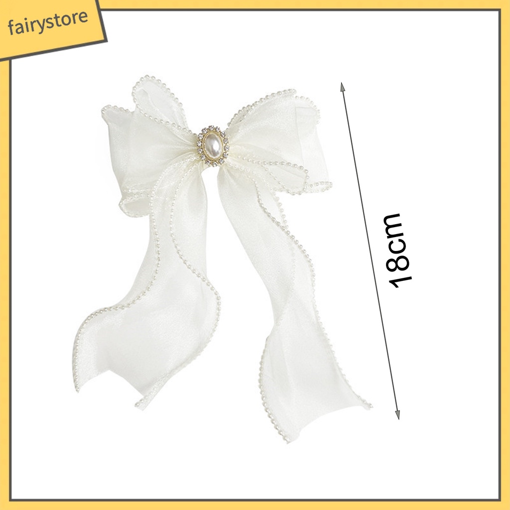 [Fairy] Kẹp Tóc Thắt Nơ Lưới Xuyên Thấu Trang Trí Thanh Lịch Chống Trượt Nhỏ Gọn Phong Cách Ngọt Ngào