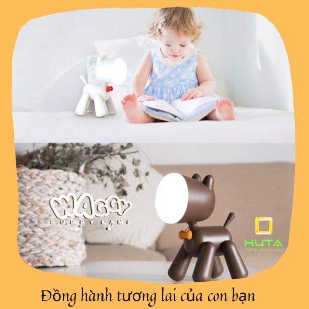 Đèn Đọc Sách Để Bàn Cún Cưng, 2 Chế Độ Sáng, Ánh Sáng Vàng, Pin Sạc Tích Điện, Siêu Cute - HUTA shop