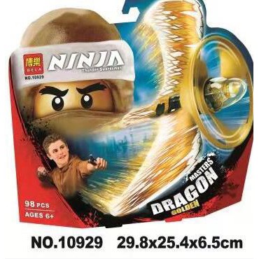 Lắp Ráp xếp hình Lego con quay Ninja Cao Thủ Lốc Xoáy có cánh 10929-10933