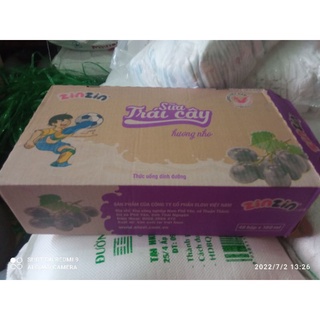 THÙNG 48 HỘP SỮA TRÁI CÂY ZINZIN 180ML