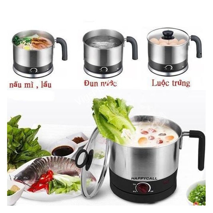 Ca nếu mì inox hapycal 1,6 lit - ca nấu mì mini