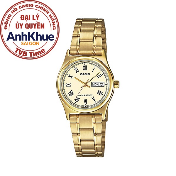 Đồng hồ nữ dây kim loại Casio chính hãng Anh Khuê LTP-V006G-9BUDF (25mm)