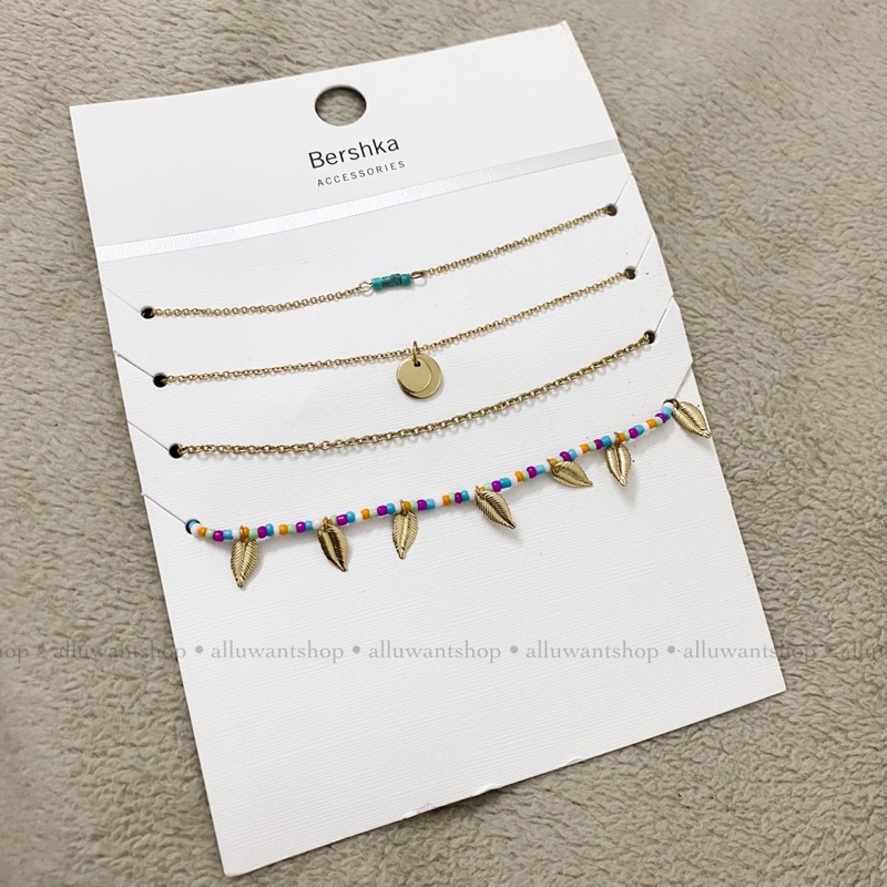 Set dây chuyền vòng cổ Bershka hàng XK