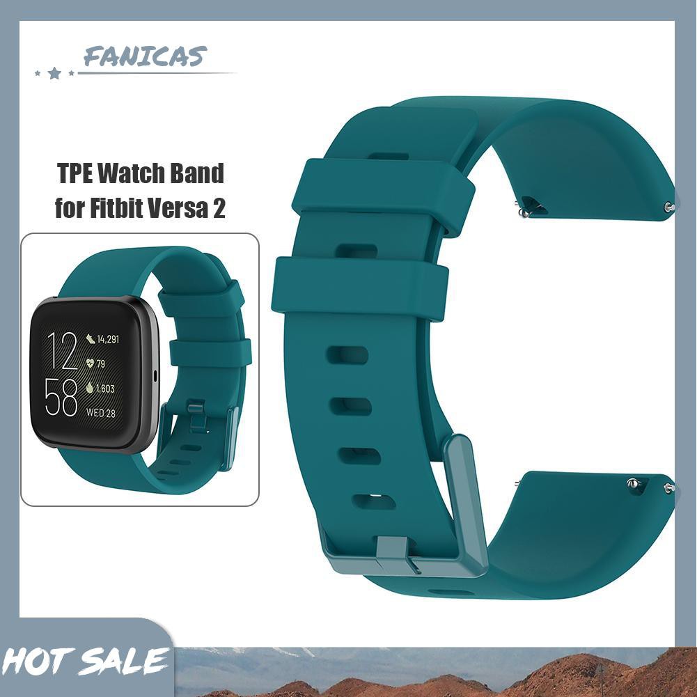 Dây Đeo Thay Thế Chất Liệu Silicon Màu Trơn Thời Trang Cho Fitbit Versa 2 / Versa / Versa Lite S