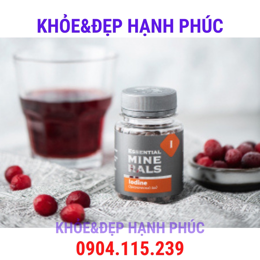 [ Bổ sung I ốt tăng đề kháng ] Thực phẩm bảo vệ sức khỏe Essential Minerals Iodine – 60 viên/lọ
