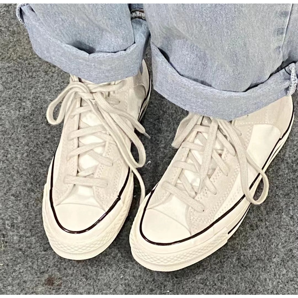 Giày Thể Thao Converse all Star Vải canvas Đế Cao Su Phối Màu Trắng Thời Trang Cho Nam Và Nữ 20