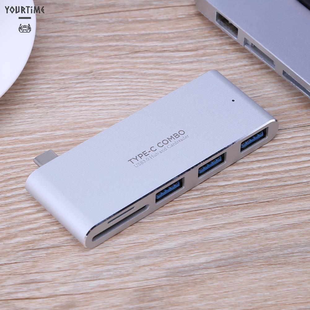 Hub Chuyển Đổi 5 Trong 1 Cổng Type C sang Đầu Đọc Thẻ SD/TF / USB 3.0 Cho Máy Vi Tính, Máy Tính Xách Tay, Điện Thoại