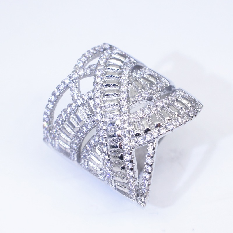 Nhẫn nhiều lớp mạ bạc S925 sang trọng thời trang