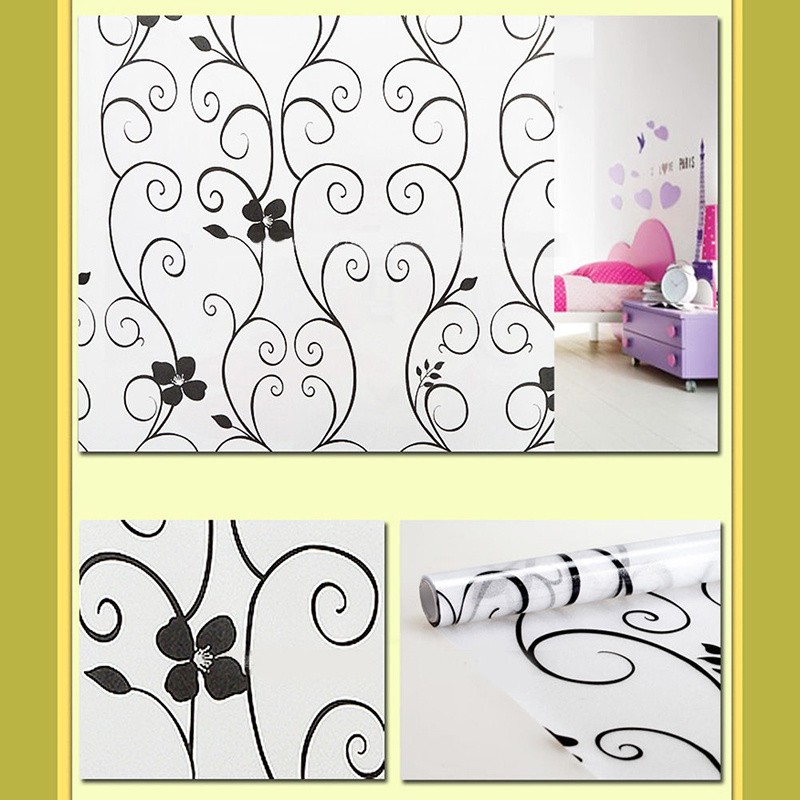Miếng dán kính cửa sổ mờ chất liệu pvc kích thước 45x200cm