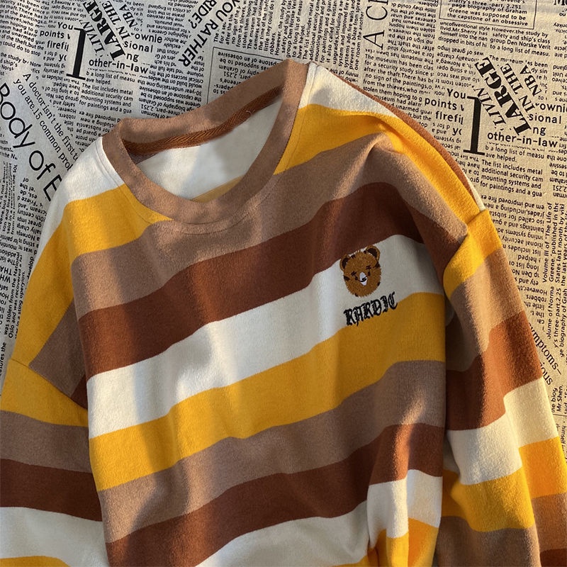 Áo hoodie dáng rộng thêu hình gấu phong cách Hàn Quốc | BigBuy360 - bigbuy360.vn