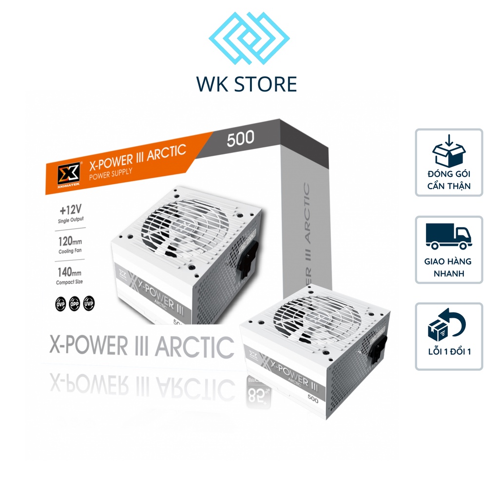 Nguồn máy tính Xigmatek X-Power III Arctic X500 450W Thiết Kế Màu Trắng Gọn Nhẹ Hiện Đại