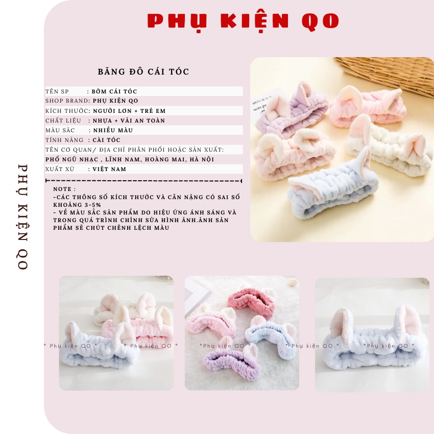 Băng đô rửa mặt tai mèo BD06