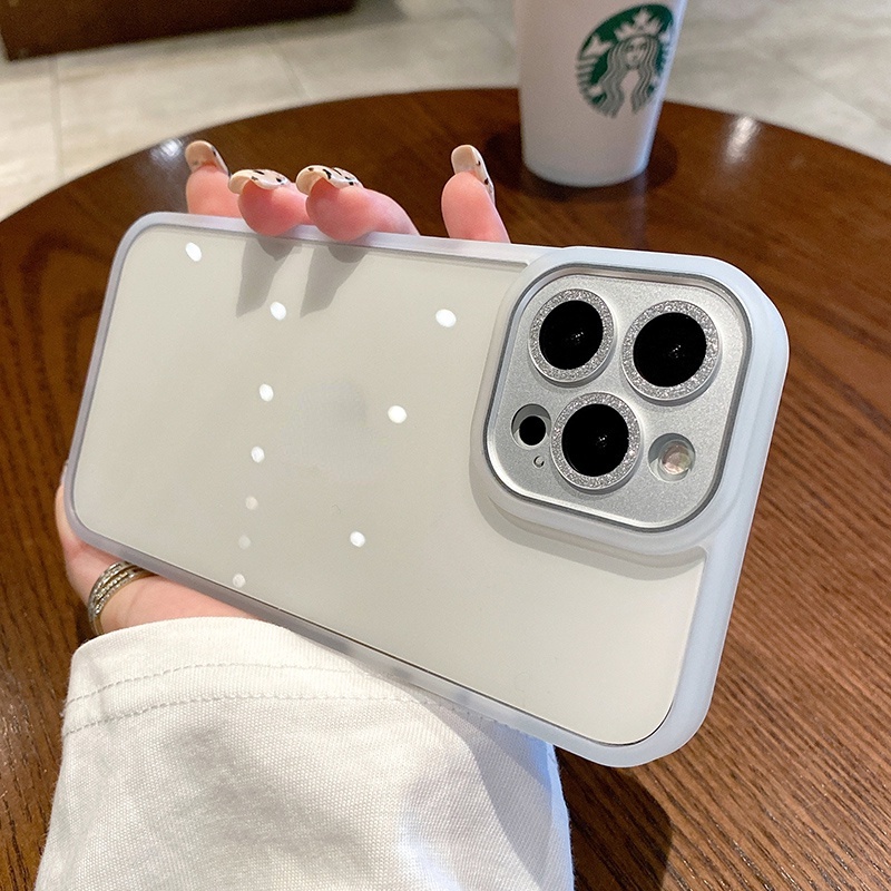 Ốp Điện Thoại Trong Suốt Màu Gradient Bảo Vệ Ống Kính Máy Ảnh Cho iPhone 13 Pro Max 1