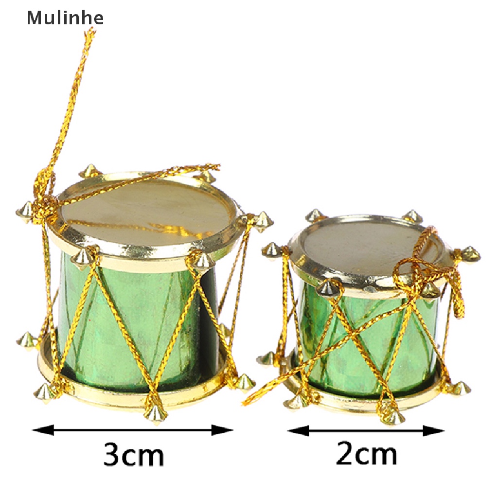 Bộ 12 Trống Nhỏ Xinh Nhiều Màu Trang Trí Cây Thông Giáng Sinh