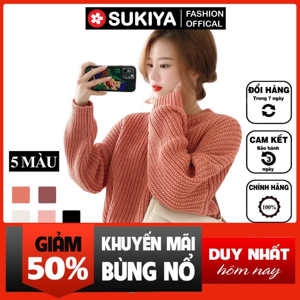 Áo Len Nữ SUKIYA Sợi to chất dày Fom dáng rộng Hàn Quốc hàng đẹp AL08