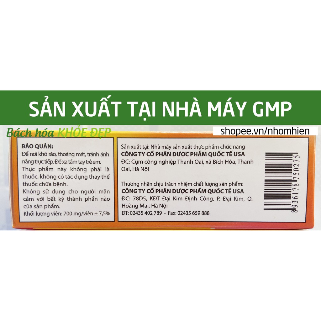 Viên uống Rutin C Rau Má giảm nóng trong, giảm táo bón - 30 viên [Rutin C Rau má]