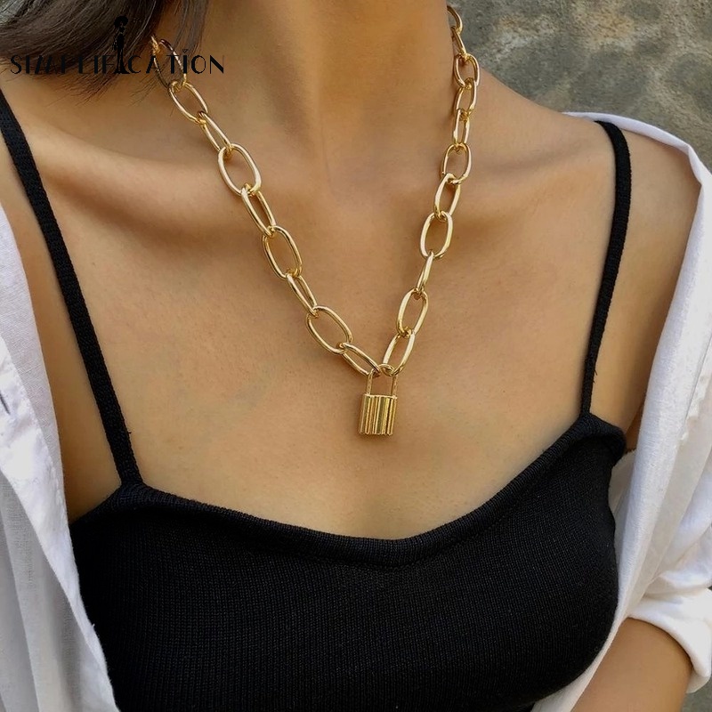 Vòng cổ Hình Ổ Khóa Thời Trang Cá Tính Dành Cho Nữ