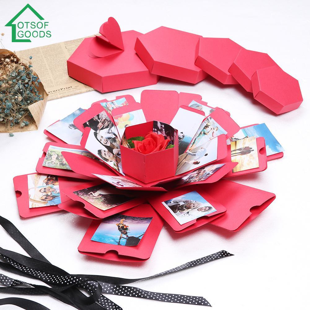 Hộp đựng quà hình lục giác thiết kế độc đáo dùng trang trí DIY