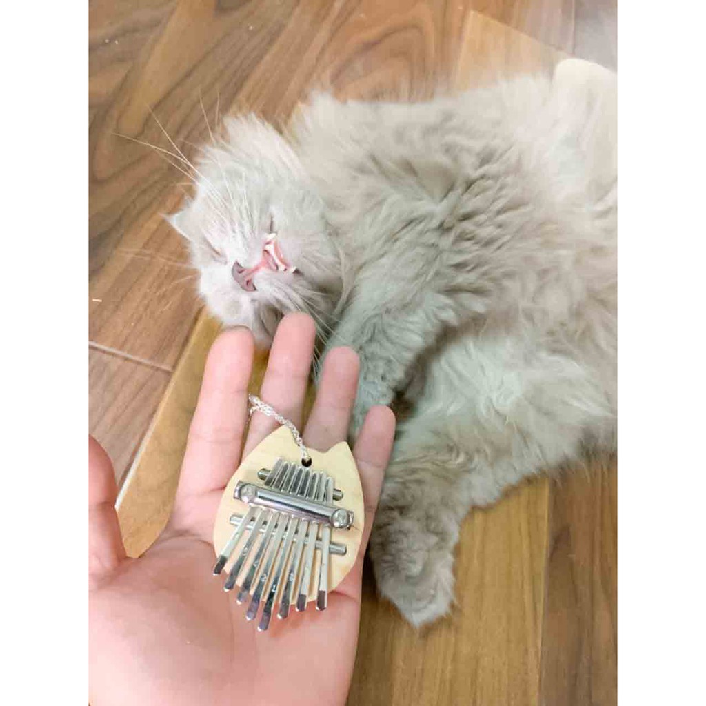 Kalimba Mini 8 Phím Siêu Mi Nhon, Làm Móc Khóa Và Chơi Được
