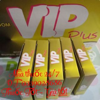 Combo 5 hộp bao cao su Vip plus hộp 3 cái