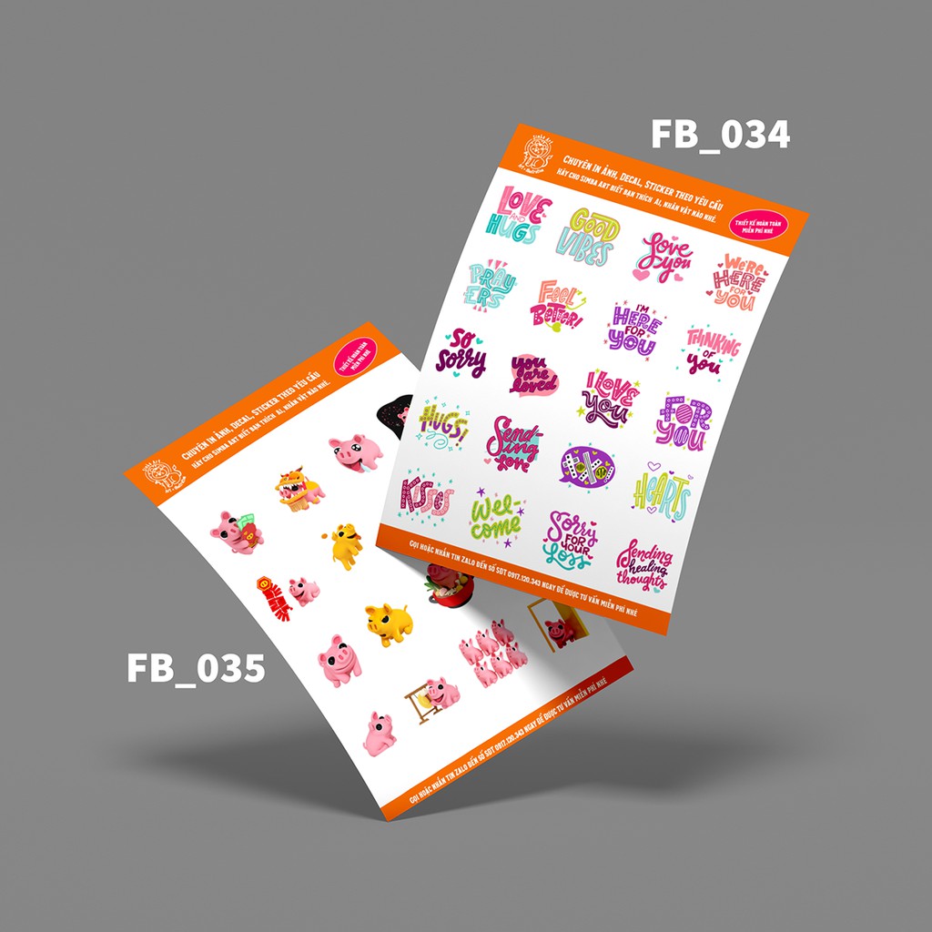 [SIÊU CUTE - 5K] Sticker Nhãn Dán Trang Trí Nhật Ký Kế Hoạch EMOJI FACEBOOK | Nhiều mẫu