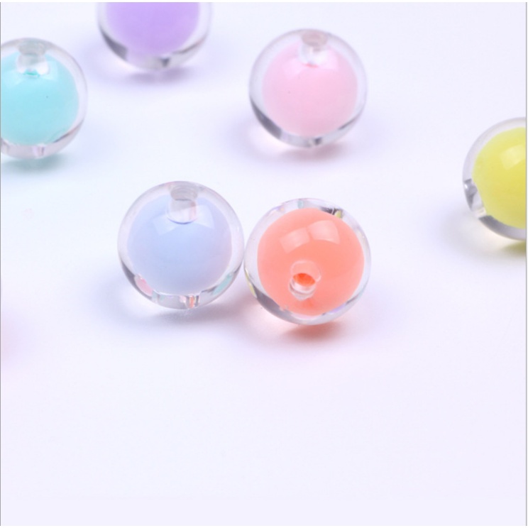 Hạt acrylic trong suốt hình tròn nhiều màu sắc dùng làm trang sức