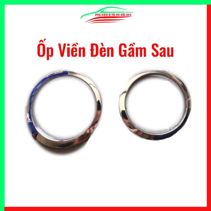 Ốp viền đèn gầm trước sau xe  i10 Hatchback 2017-2021 mạ Crom chống trầy trang trí làm đẹp xe