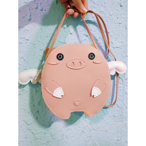 Túi tự làm nguyên liệu làm túi handmade Heo Hồng ngộ nghĩnh có video hướng dẫn Kawaii_Handmade