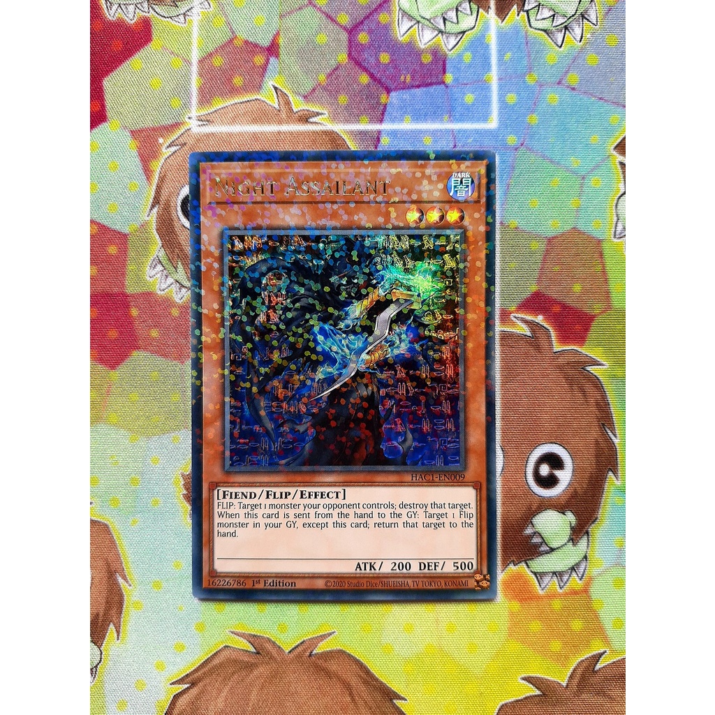 Thẻ Bài Yugioh Monster Night Assailant - HAC1-EN009 - Duel Terminal Ultra Rare Parallel 1st Edition