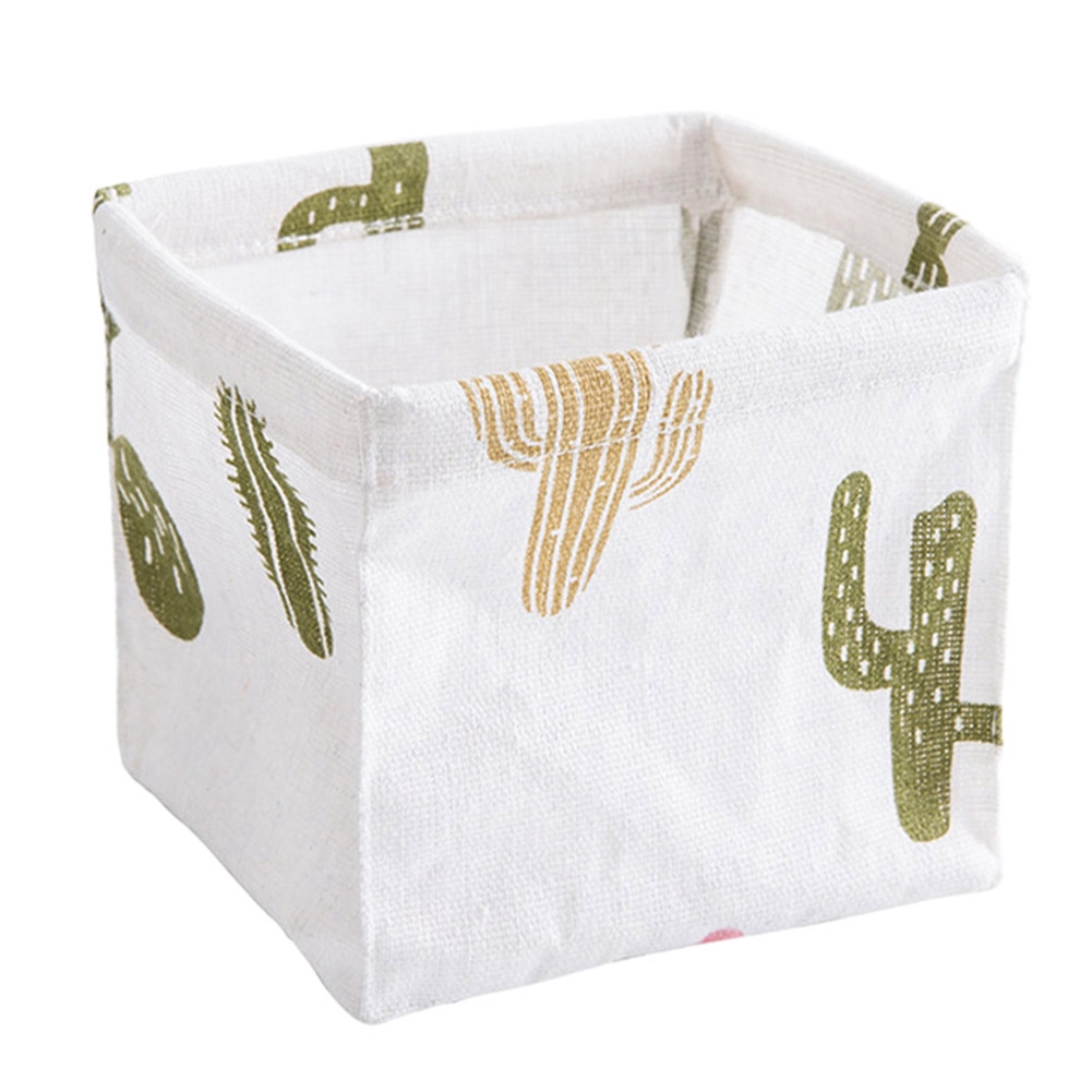 【YUKV】Hộp vải cotton và lanh đựng đồ giữ ngăn nắp