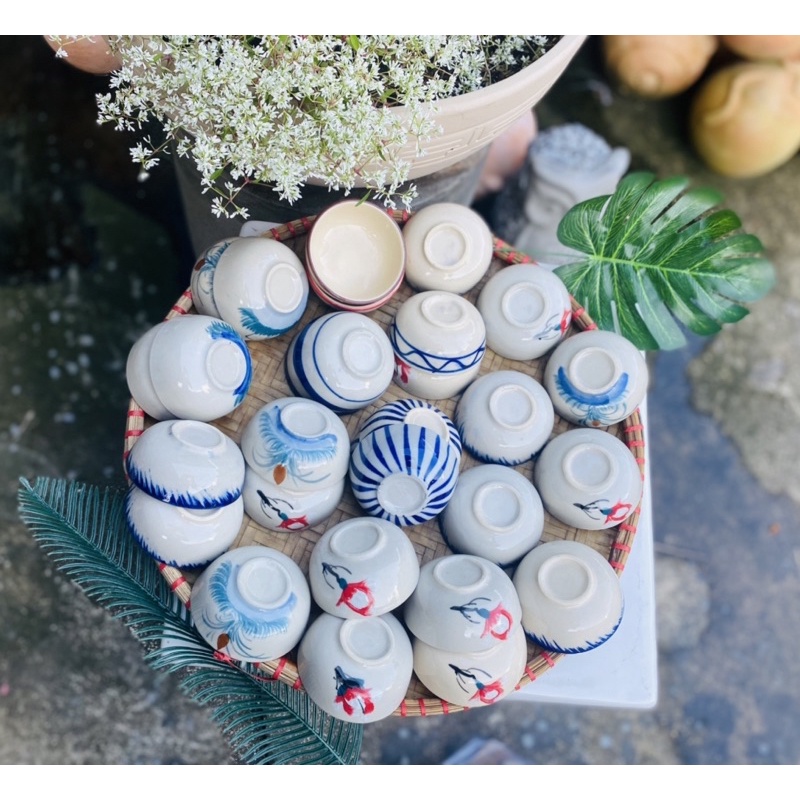 Chén Chấm Vẽ Tay Hoạ Tiết Đa Dạng