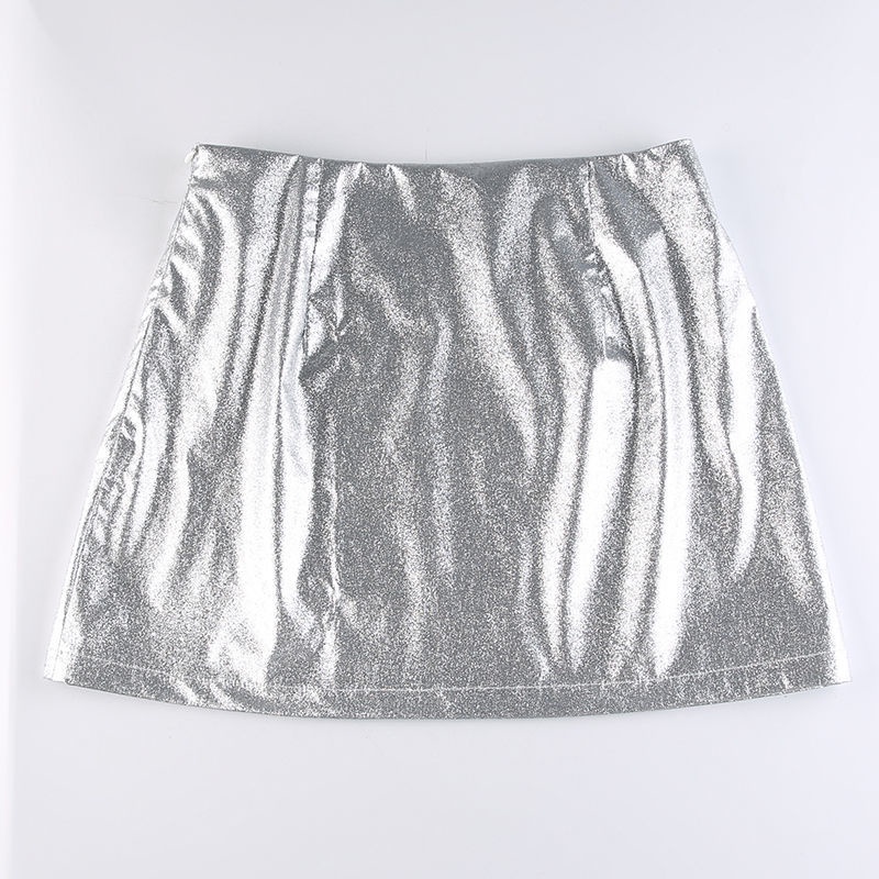 Jiashucheng Iashotty Chân Váy Ngắn Bằng Lụa Sáng Nhân Vật Hoàng Gia Disco Đường Phố Gợi Cảm Hợp Xu Hướng Bắn Súng Nóng Bỏng