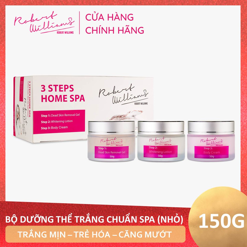 Bộ 3 bước tắm trắng mịn màng Ngọc trai ROBERT WILLIAMS 50g+50g+50g