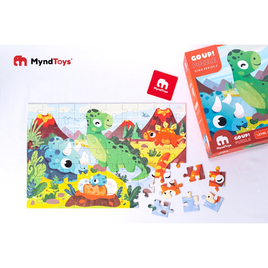 Đồ Chơi Ghép Hình Khủng Long Go up Puzzle Cho Bé Từ 3,5 Tuổi - Hiệu MyndToys Singapore